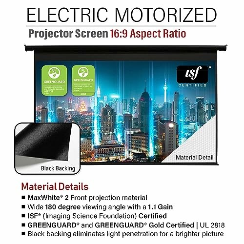 Akia Screens 125 inch Motorized Projector Screen