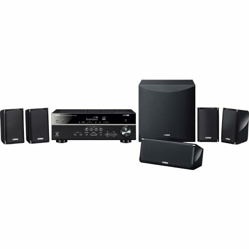 Home theater speaker system with receiver and subwoofer