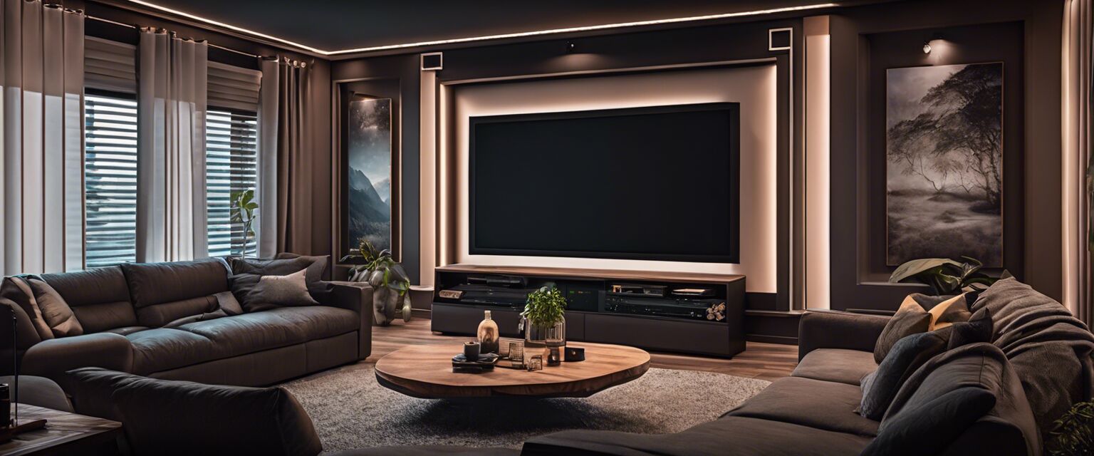 Premium screen setup in a home theater.