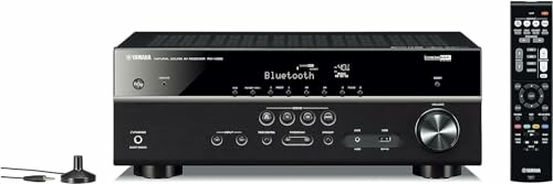 Yamaha AV receiver with remote and microphone